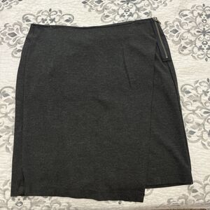 CAbi Asymmetrical Faux Wrap Side Zip Pencil Skirt Style# 998 Stretch Size 10